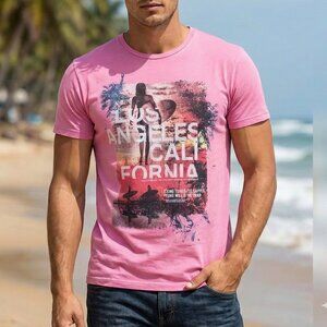 Pink Los Angeles Graphic Tee